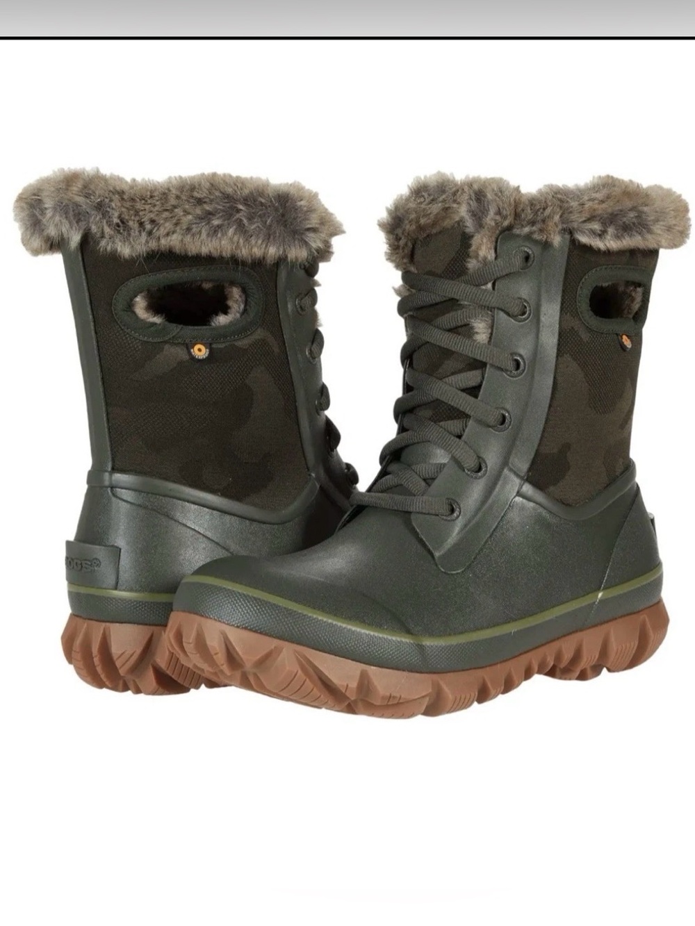 ❄️ Bogs Arcata Tonal Camo Waterproof Winter Boots Women's 6 Green Insulated ❄️